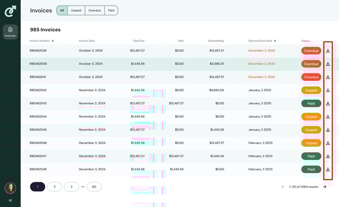 Download from client portal